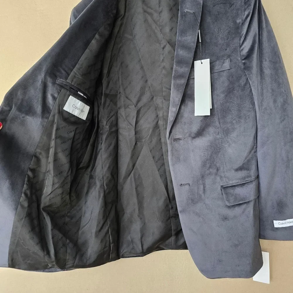Nwt Calvin Klein Big Boys Velvet Sport Coat Jacket blazer